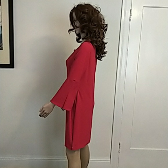 Robe Rouge Tacera Avec Collier Intégré - Taille S - Neuve Avec étiquettes